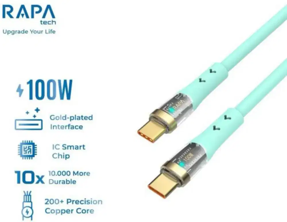 Kabel Data Type-C to Type-C 100W RAPATech