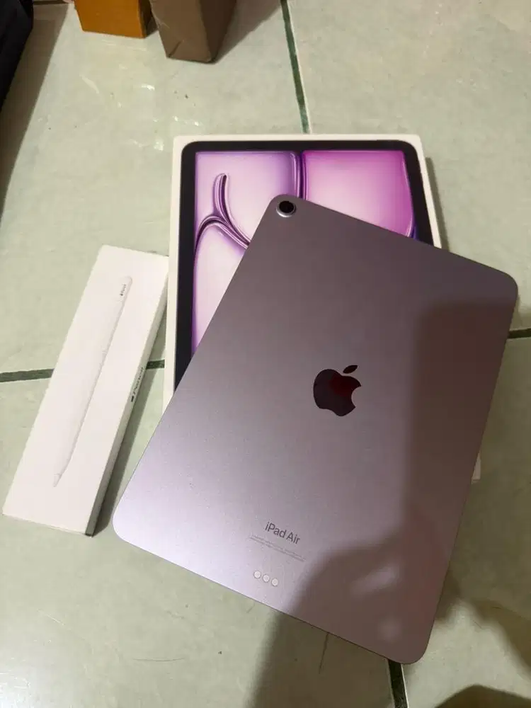 Ipad air 6 128gb purple + apple pencil type C