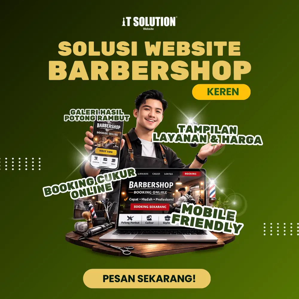Solusi Website Barbershop – Booking Online & Branding Modern
