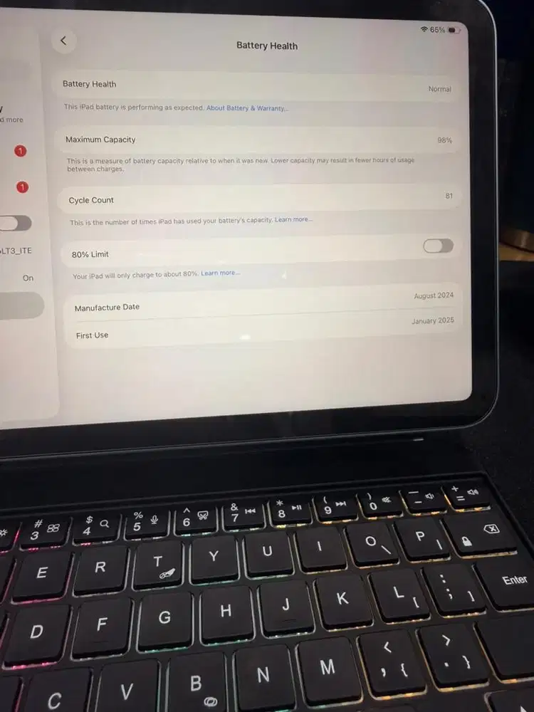 Ipad mini 7 8/128 + keyboard & pensil (baseus)