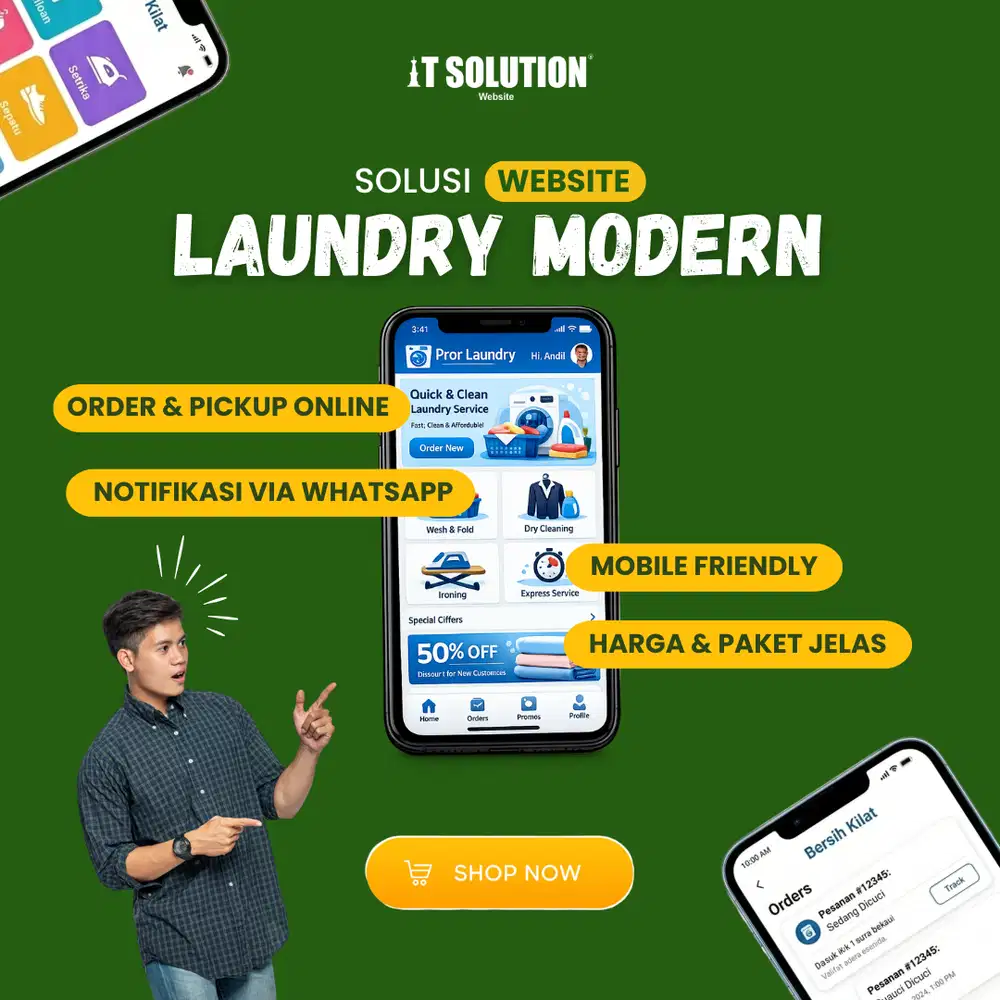 Solusi Website Laundry Modern – Booking Online & Sistem Digital