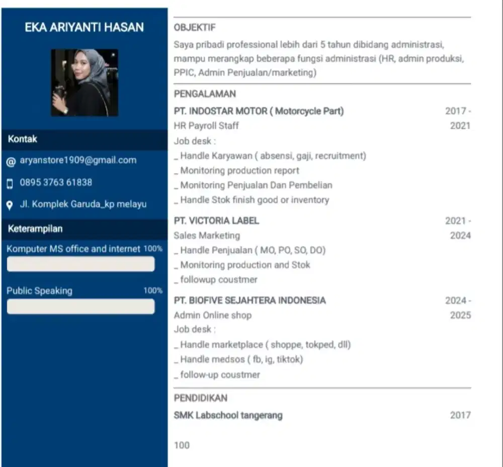 jasa administrasi freelance