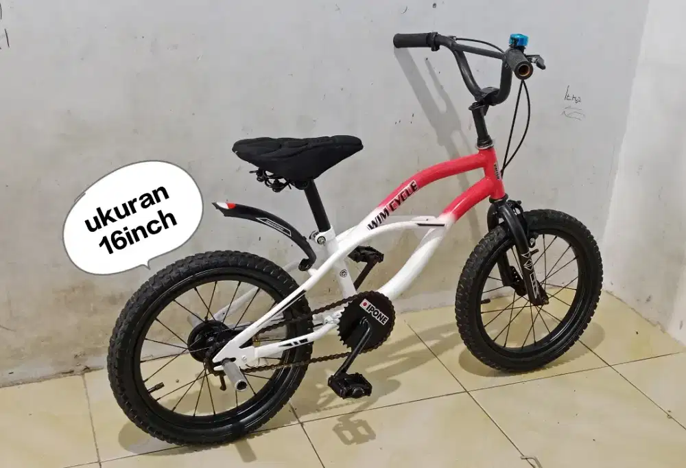 Sepeda bekas Merek Wim cycle ukuran 16inch
