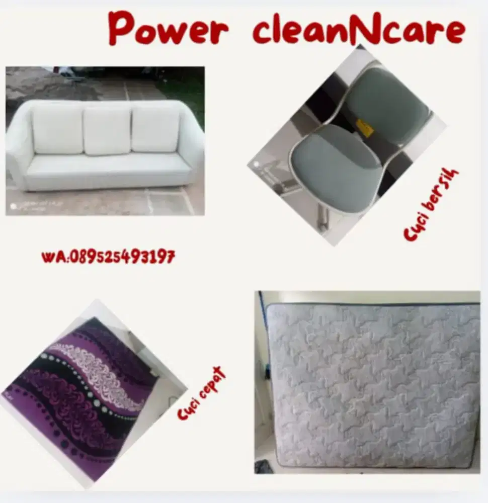 Jasa cuci sofa springbed kasur jok mobil