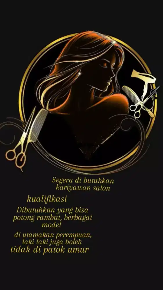 Dibutuhkan secepatnya karyawan salon