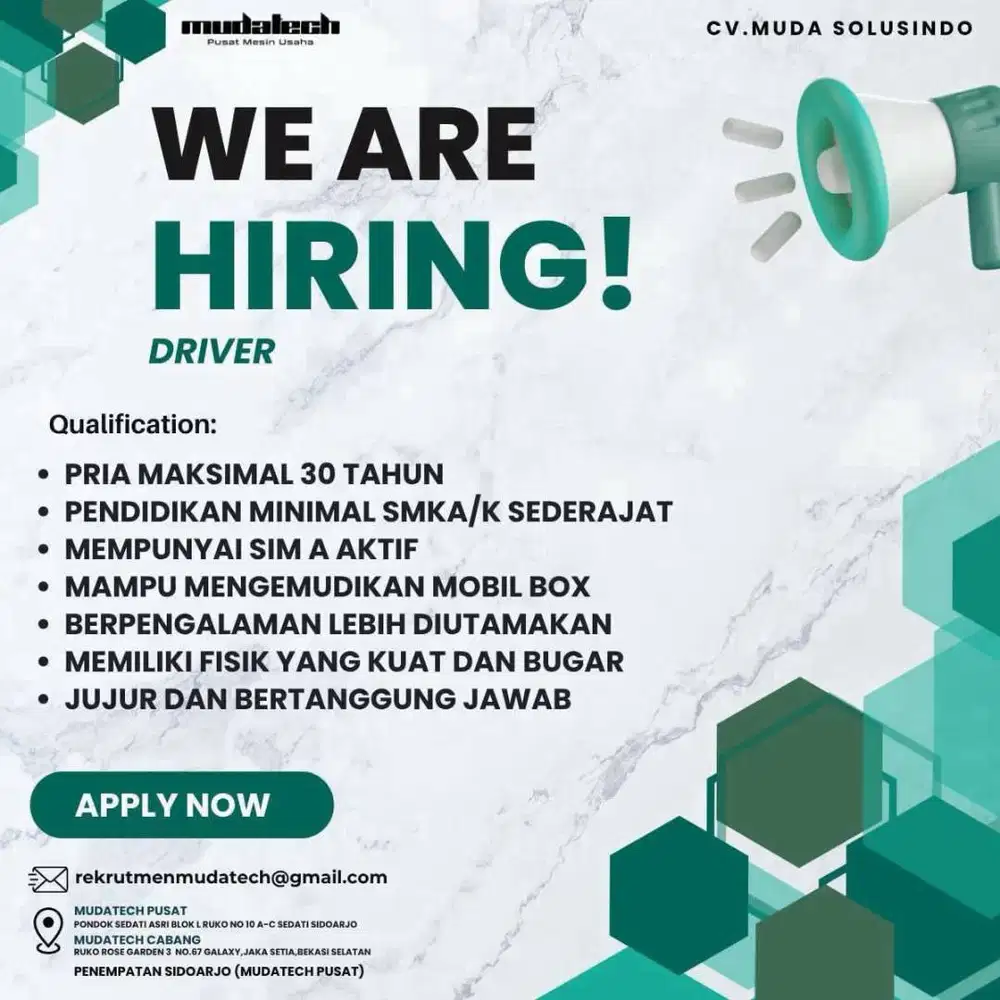 DIBUTUHKAN SEGERA DRIVER MOBIL BOX!!!