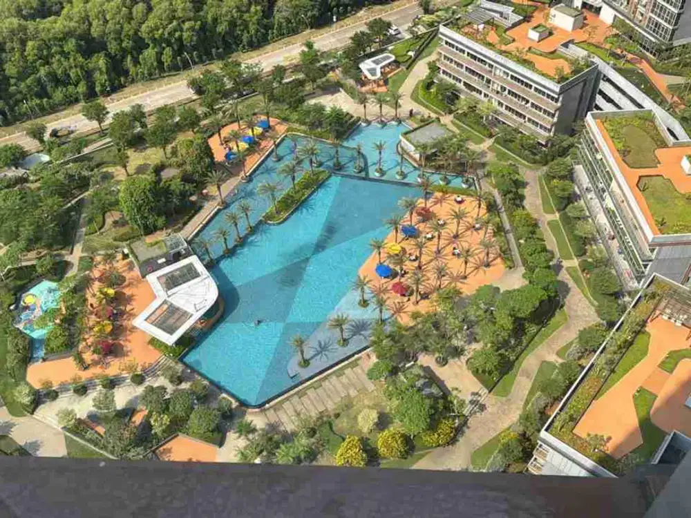 dijual apartement gold coast sudah sertifikat 1 kamar luas 34 m2 tower honolulu view laut bisa kpa bank