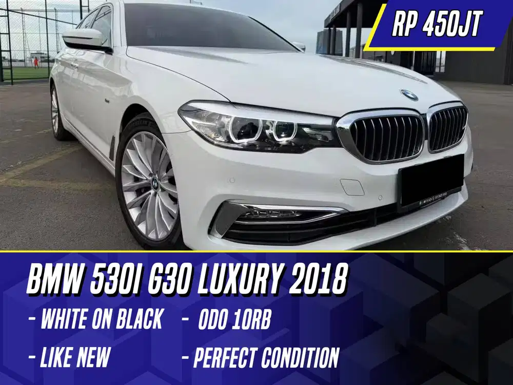 BMW 530i G30 Luxury 2018 White on Black Putih 530 i