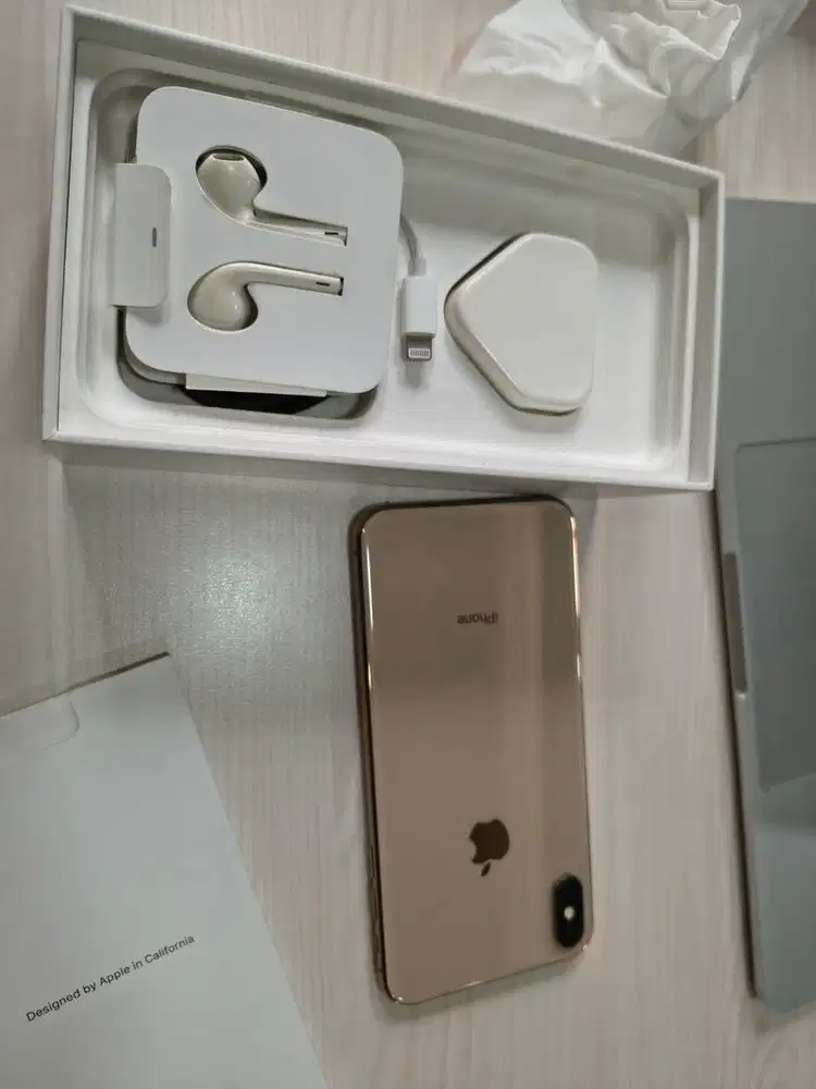 Iphone xs max 256 Gb warna Gold dual Simcard nano