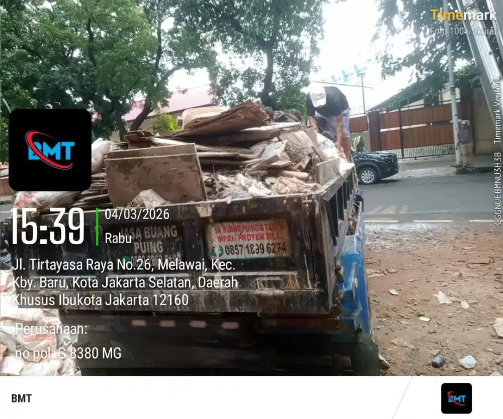 Jasa angkut puing dan buang sampah proyek