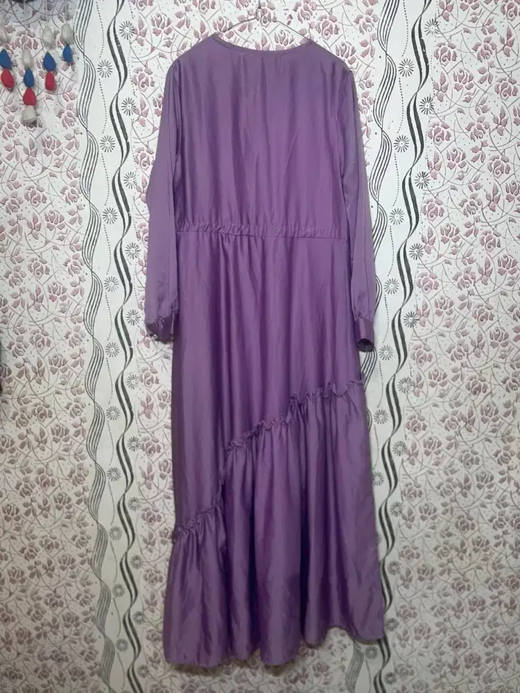 Gamis Satin warna sesuai Gambar