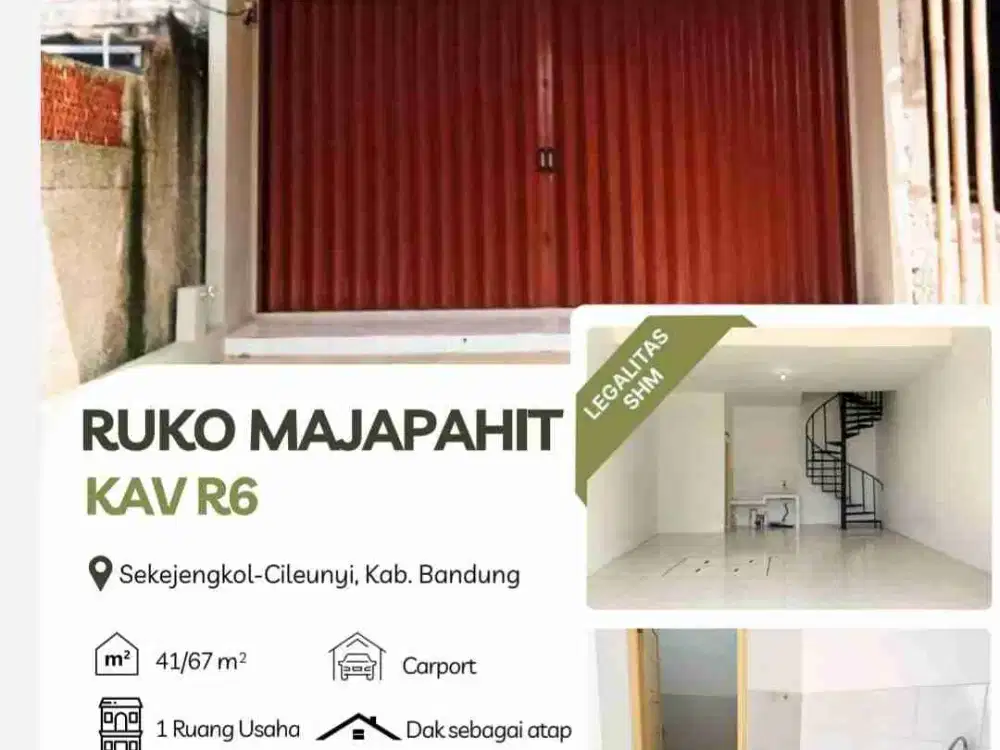 RUKO SIAP PAKAI DEKAT MANGLAYANG REGENCY CILEUNYI