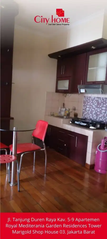 Disewakan Apartemen 2BR Full Furnished Luas 40,5m2, Jakarta Barat