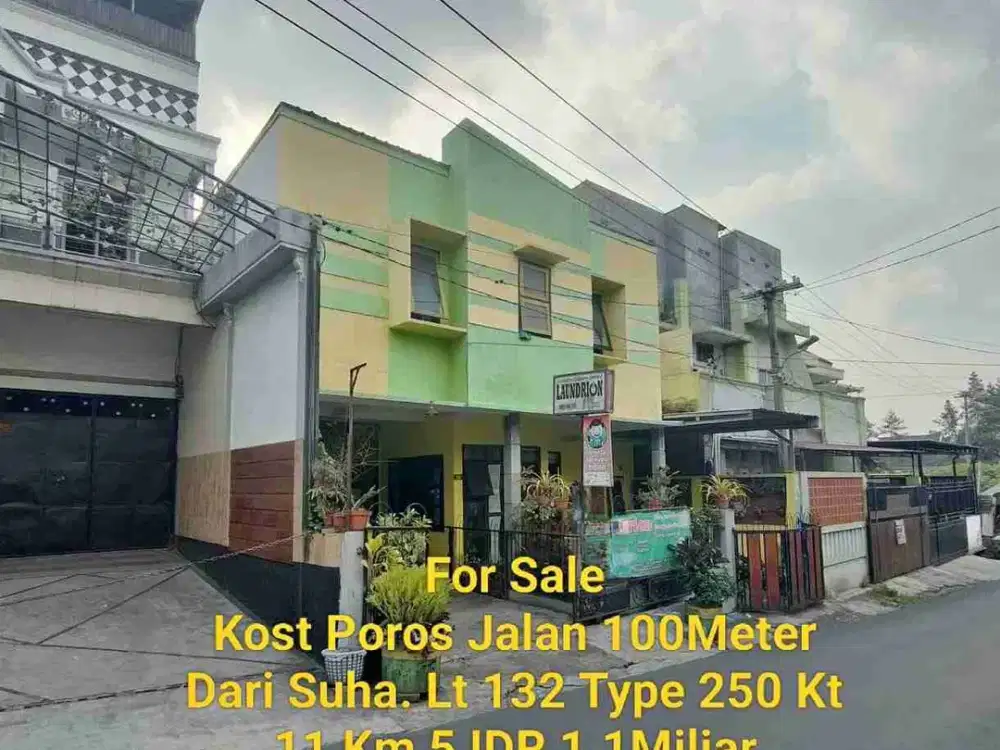 Dijual Murah Kost Griya Shanta Suhat