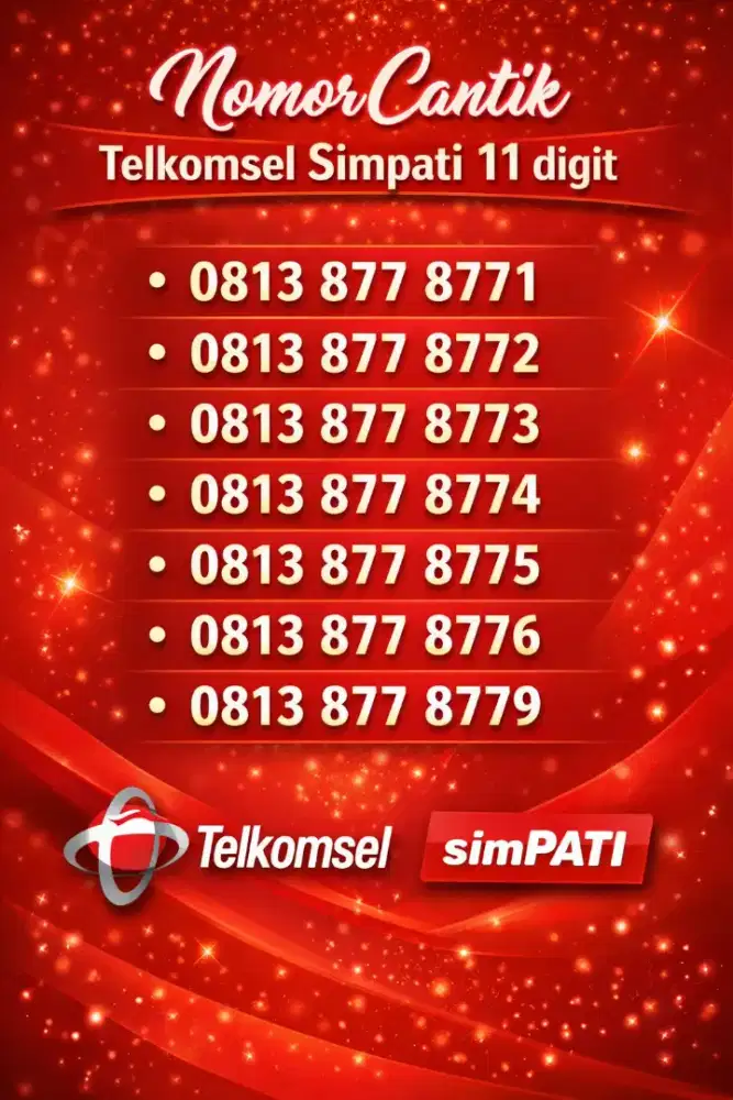 Nomor cantik simpati 11 digit telkomsel 877 877