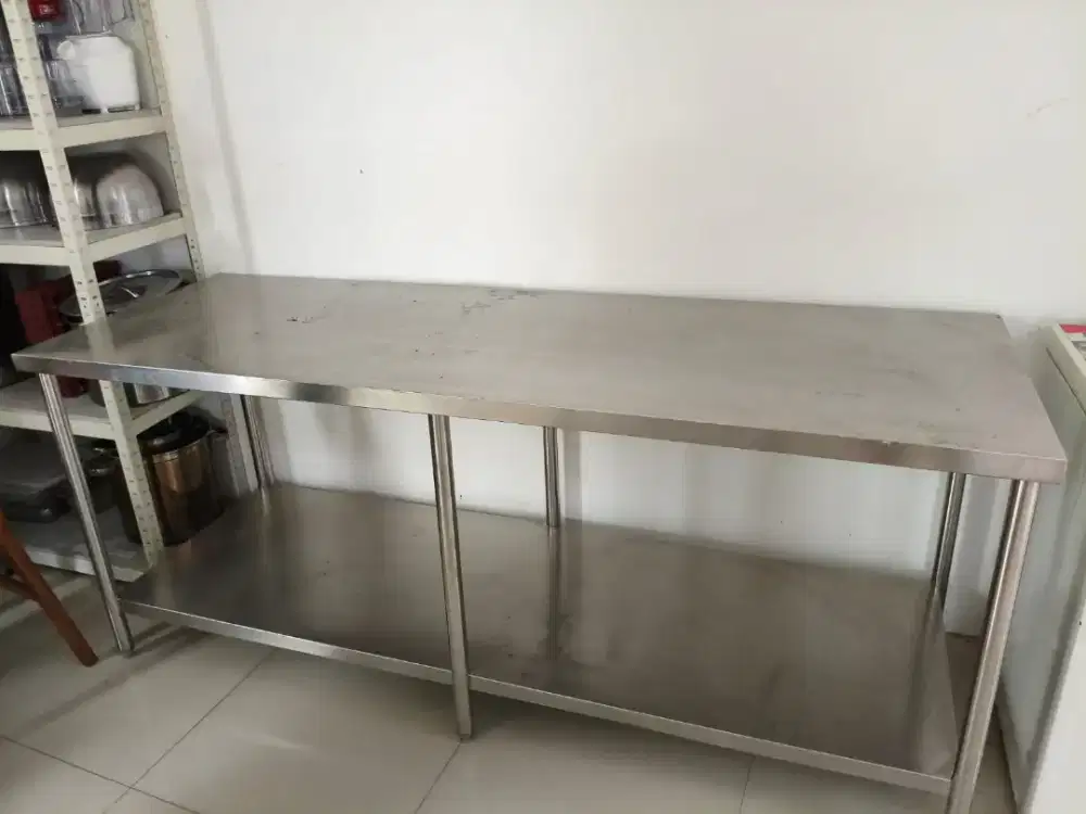 Jual Working table Meja stainless bekas Resto bundling 3 ukuran