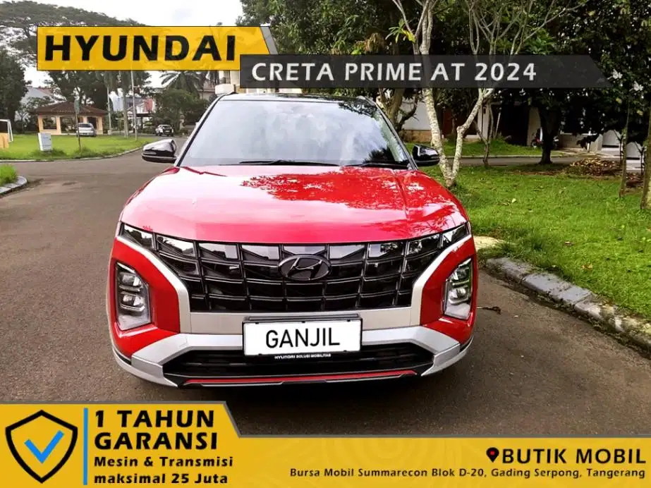 Low Odo 500 KM. Creta Prime AT 2024 Merah