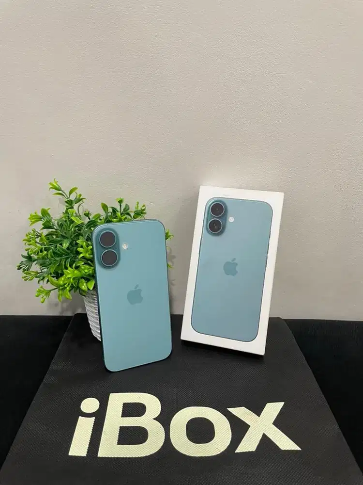 IPhone 16 128GB iBox Teal mulus Fullset Ori BH 100% 3Utool 100 Garansi