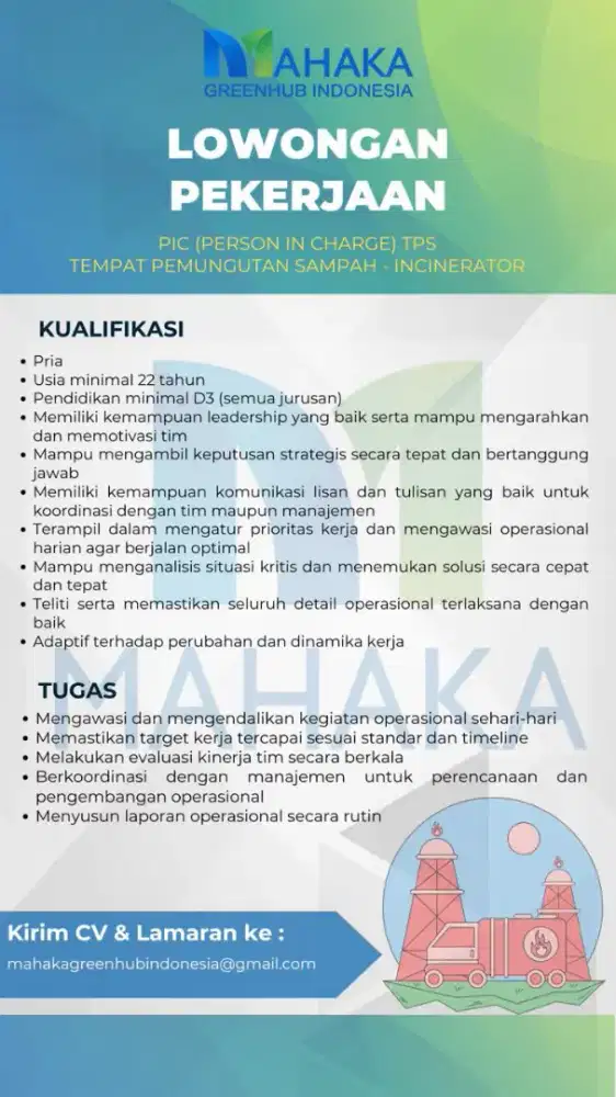 LOWONGAN KERJA! DIBUTUHKAN SEGERA!