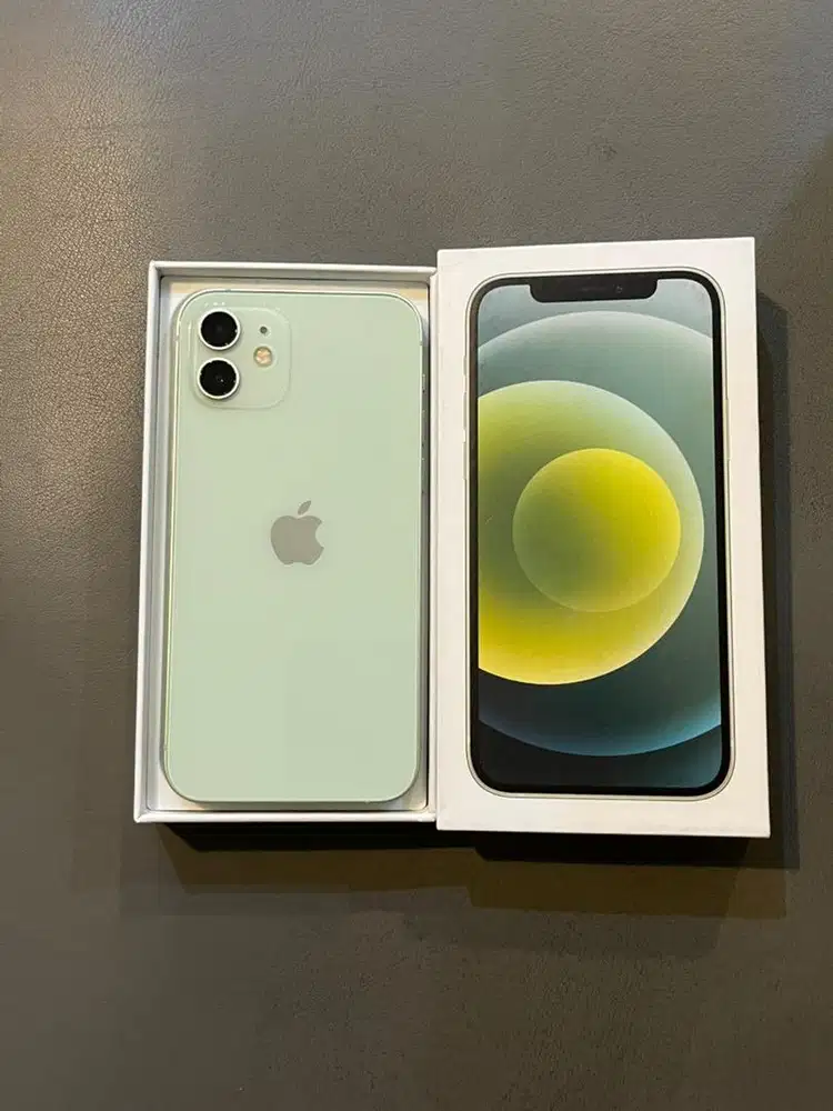 iphone 12 64gb warna green fullset mulus