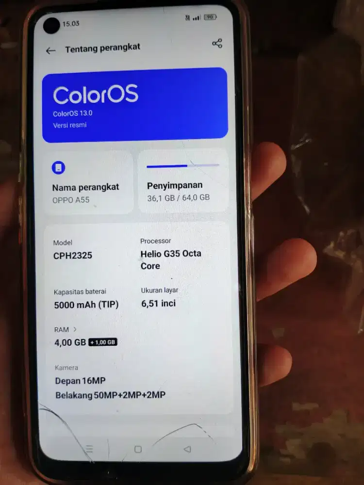 Hp Oppo a55 Ram 4