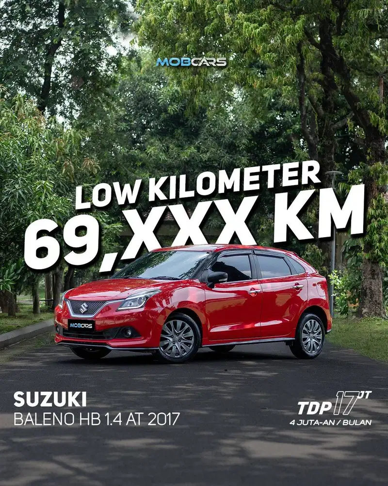 BALENO HB 1.4 AT 2017 FREE GARANSI MESIN HINGGA 1 TH