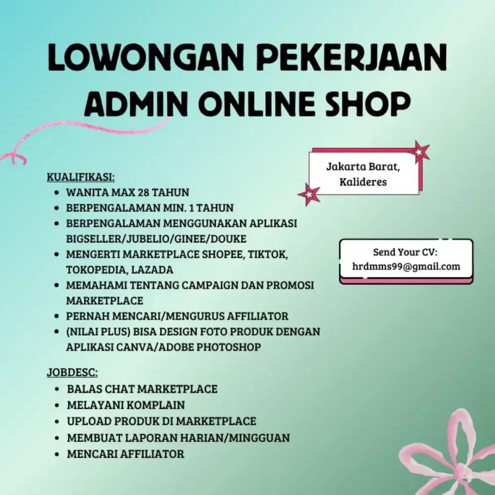 Loker Admin Online Shop