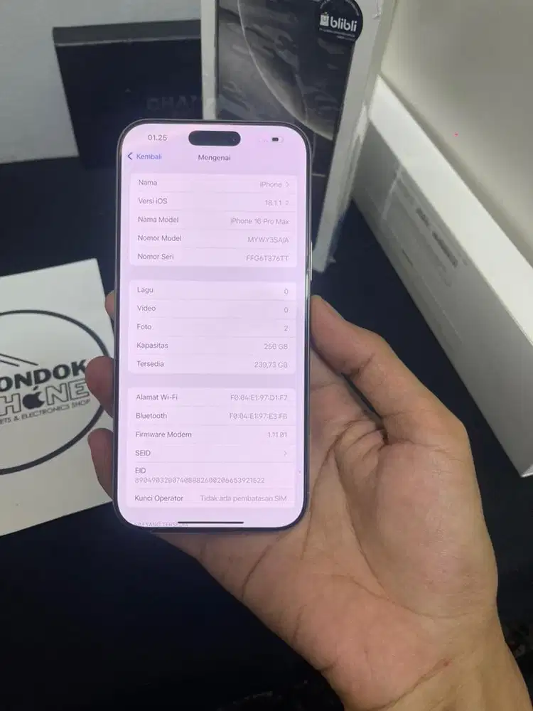 Iphone 16 pro max garansi on