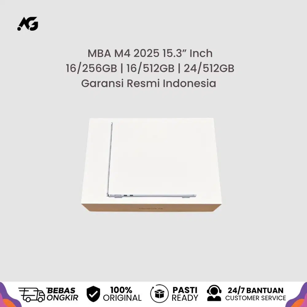 (iBox) Macbook Air M4 15 Inch 2025 16/256GB Garansi Resmi Indomesia