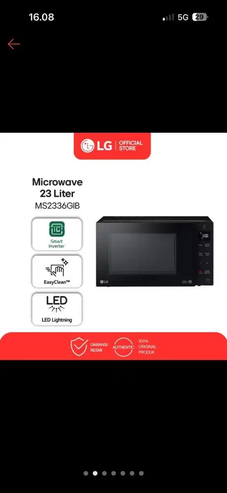 LG NeoChef Microwave Solo 23L - Smart Inverter