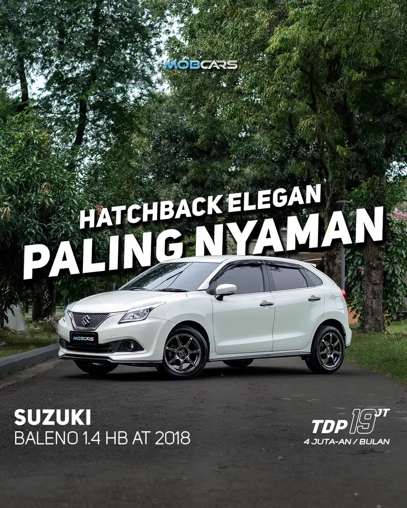 BALENO 1.4 HB AT 2018 PUTIH FREE SALDO E-TOLL 1 JUTA