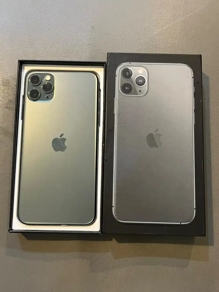 iphone 11 pro max 256gb warna alpine green fullset mulus