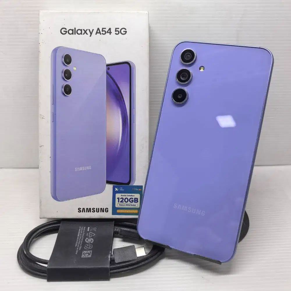 FULLSET SAMSUNG GALAXY A54 5G 8/256 PURPLE SEIN RESMI MULUS NO MINUS