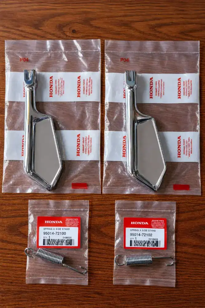 Standar samping beat karbu ukuran 16 Original sudah dichome per chrome