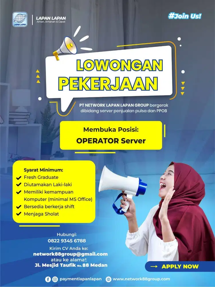 LOWONGAN PEKERJAAN WILAYAH MEDAN