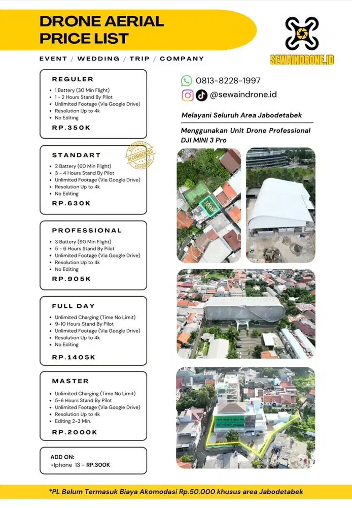 Sewa Jasa Drone Professional - DJI Mini 3 Pro