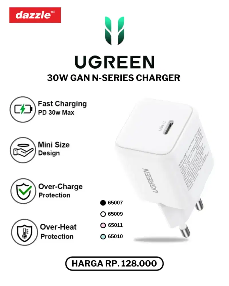 UGREEN GAN N-SERIES TYPE C 30W CHARGER