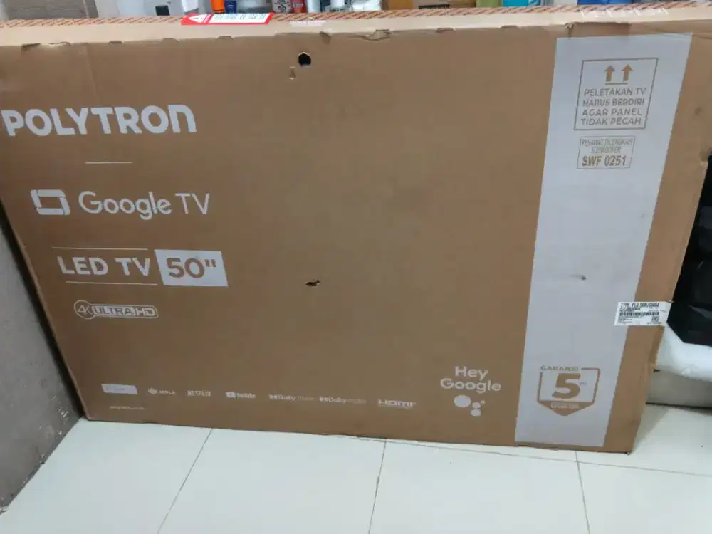 TV Polytron google TV 50 inch polytron  dan sound Bar SWT 0251