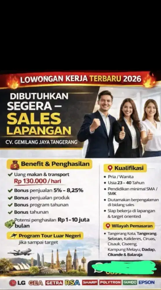 Lowongan sales marketing