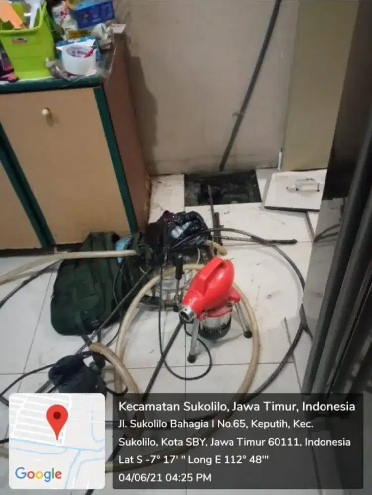 Tukang ledeng Pipa mampet/saluran tersumbat pasang Pompa/Tandon air