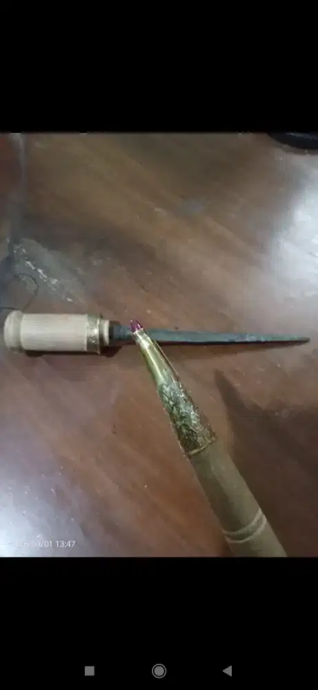 ISTIMEWA!!! tongkat komando + batu merah delima ASLI, BENDA UNIK