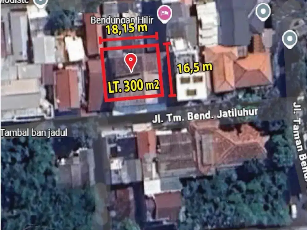 Jual Tanah Bonus Bangunan Super Strategis 300m2 Prime Location di Bendungan Hilir