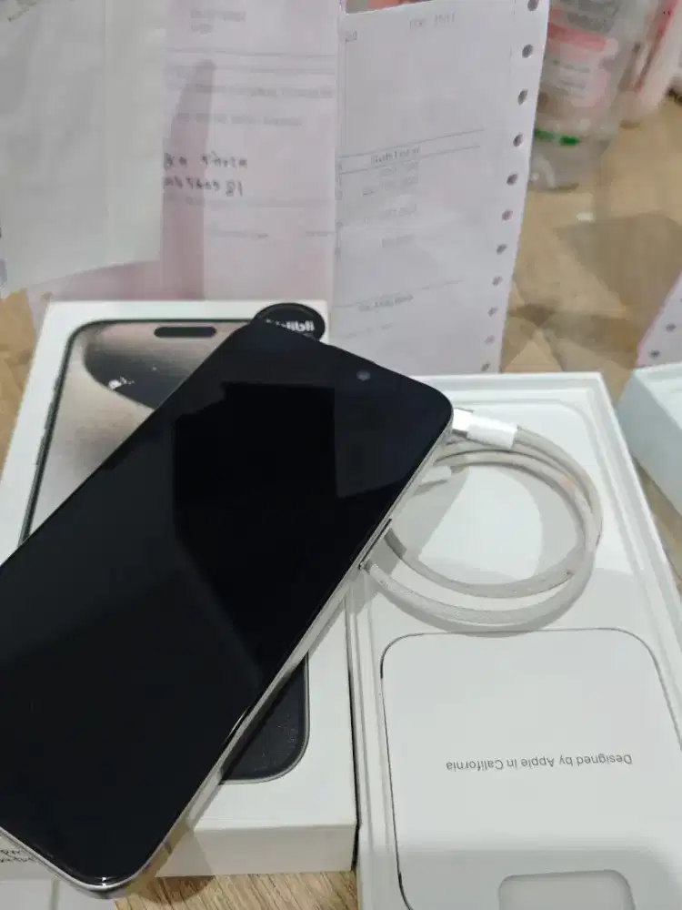 Jual iphone pro max 256GB titanium resmi indo