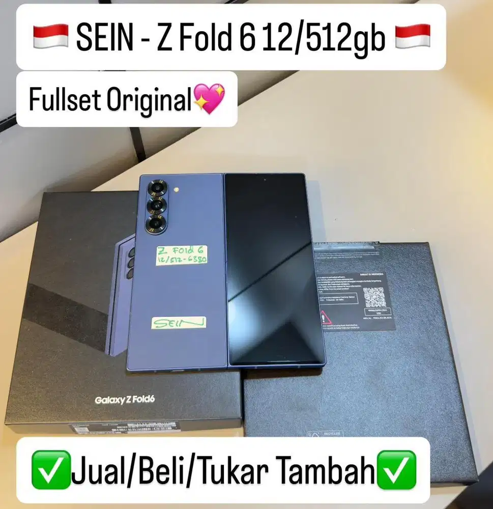 samsung Z fold 6 512gb fullset