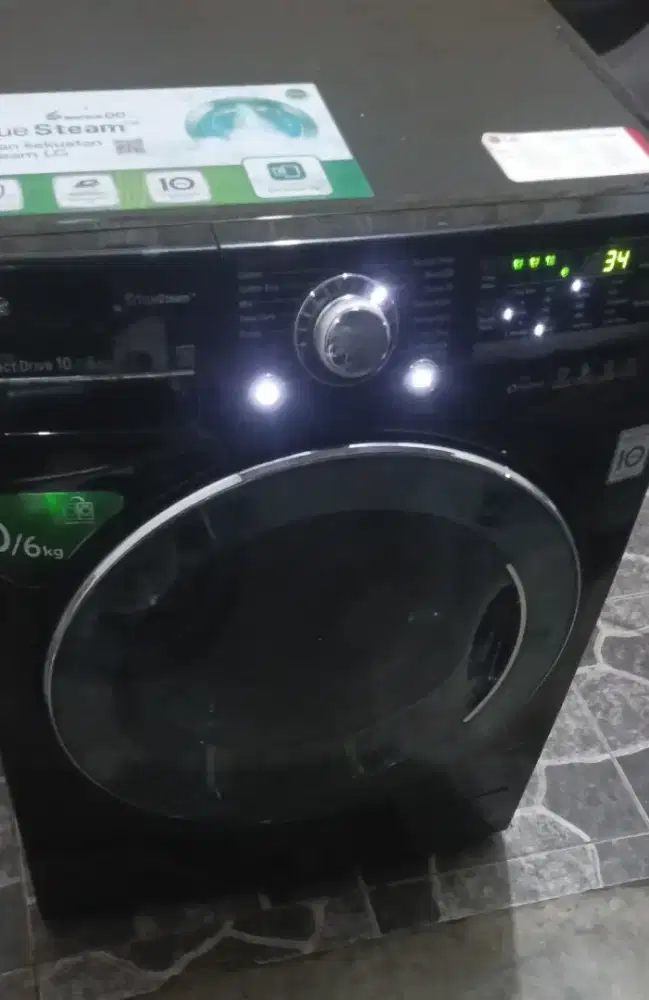 mesin cuci LG 10 kg siap pakai