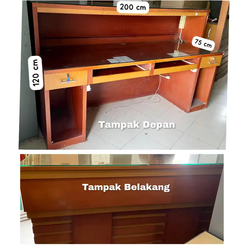 Meja resepsionis untuk kantor atau hotel Meja kantor bekas