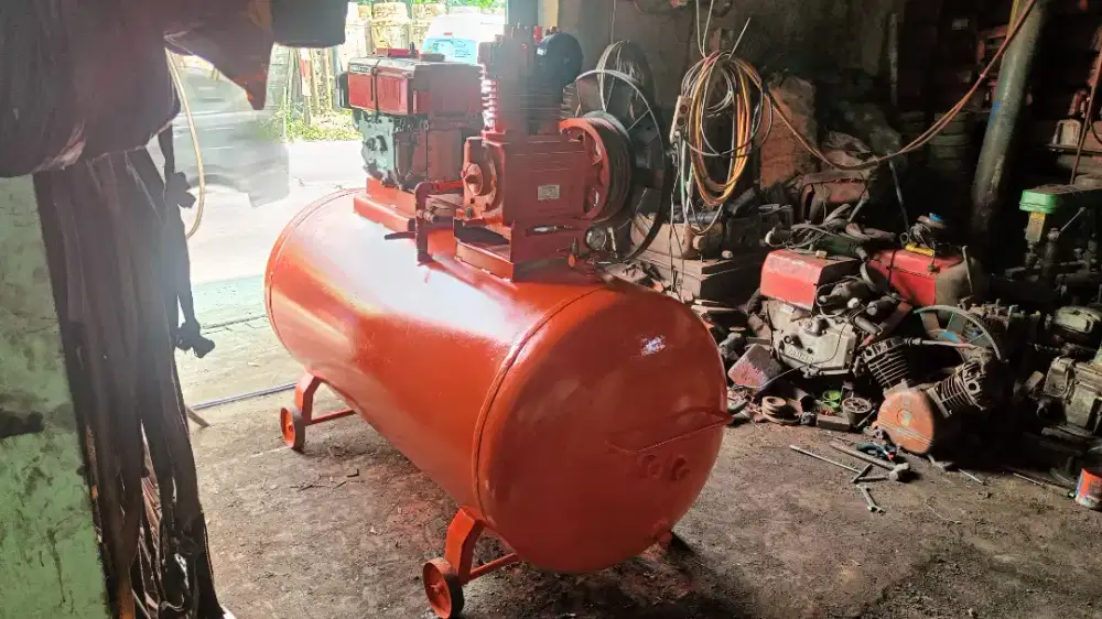 kompresor set tambal ban truk fuso tronton tabung jumbo 1000 liter