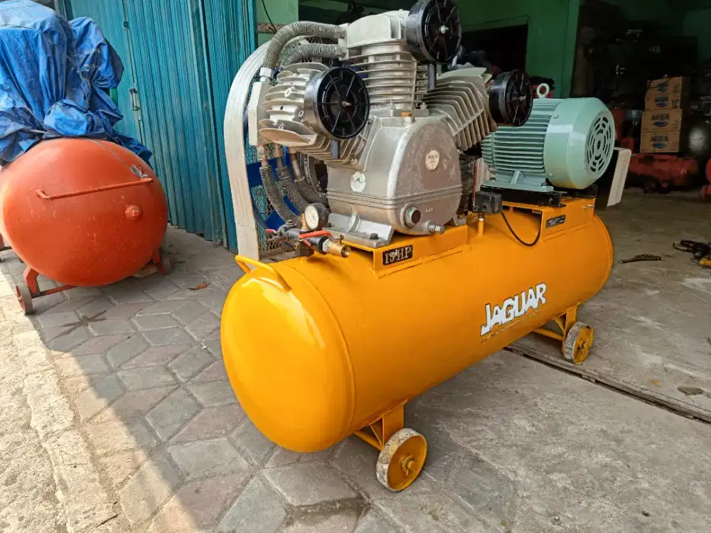 kompresor piston industri panther 15 HP tekanan 8 bar elektrik dinamo