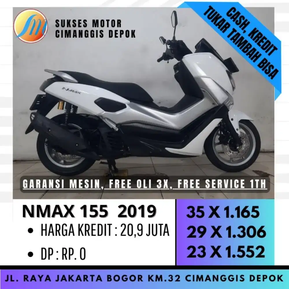 DP NOL NMAX OLD 155 2019 PUTIH PROMO SUKSES MTR FREE SERVICE 1TH