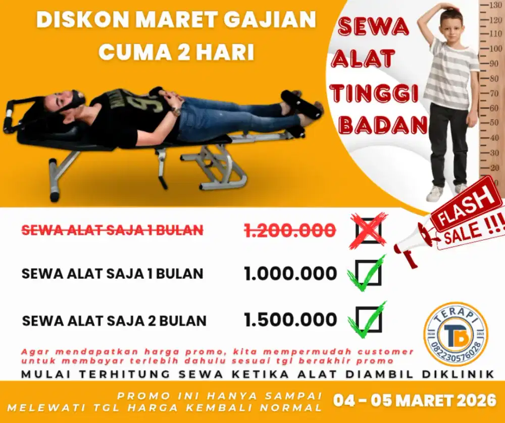 Terapi Tinggi Badan Di Sewakan